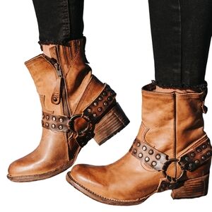 Freebird Ramone Harness Boots Size 11 Tan